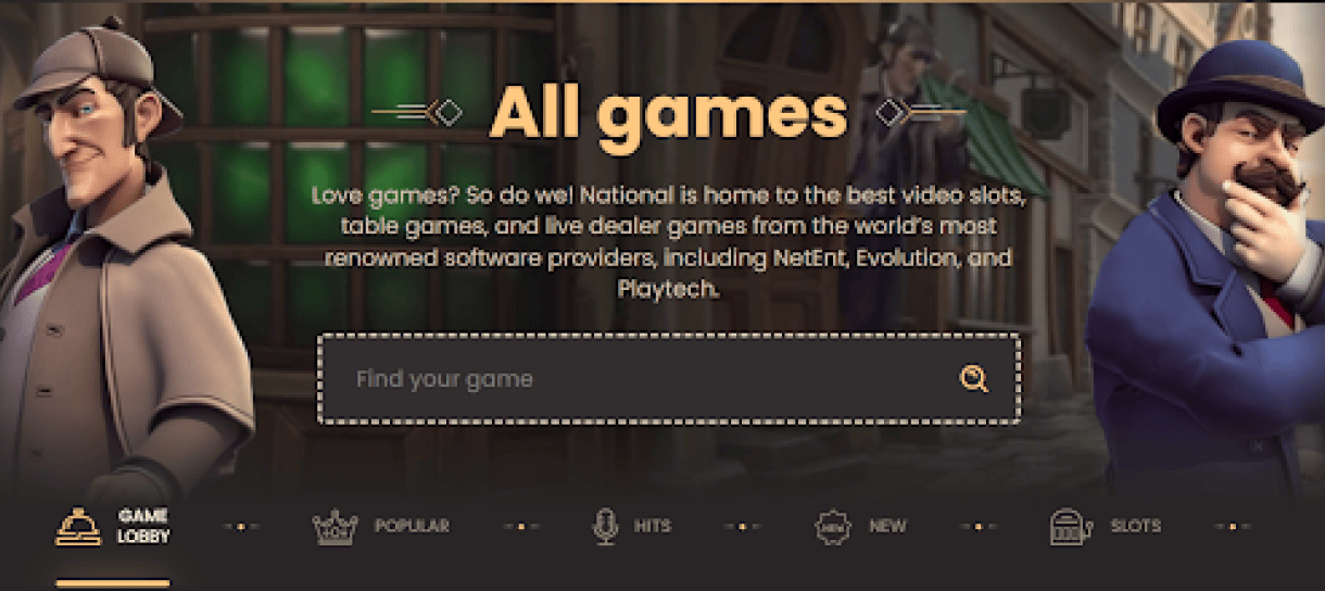 NationalCasino games variety